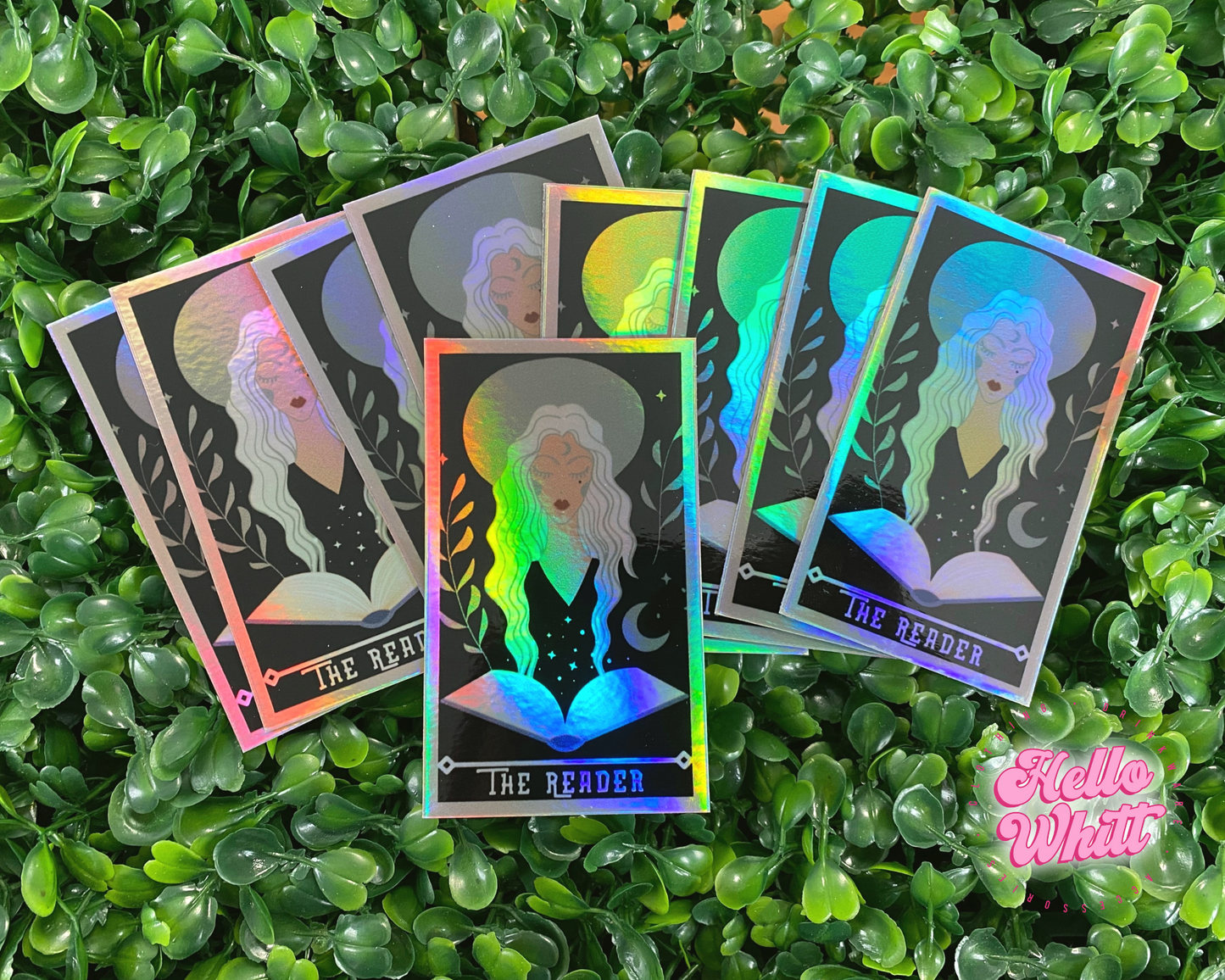 The Reader Tarot Card Holographic Waterproof Sticker