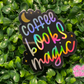 Coffee Books Magic Holographic Waterproof Sticker