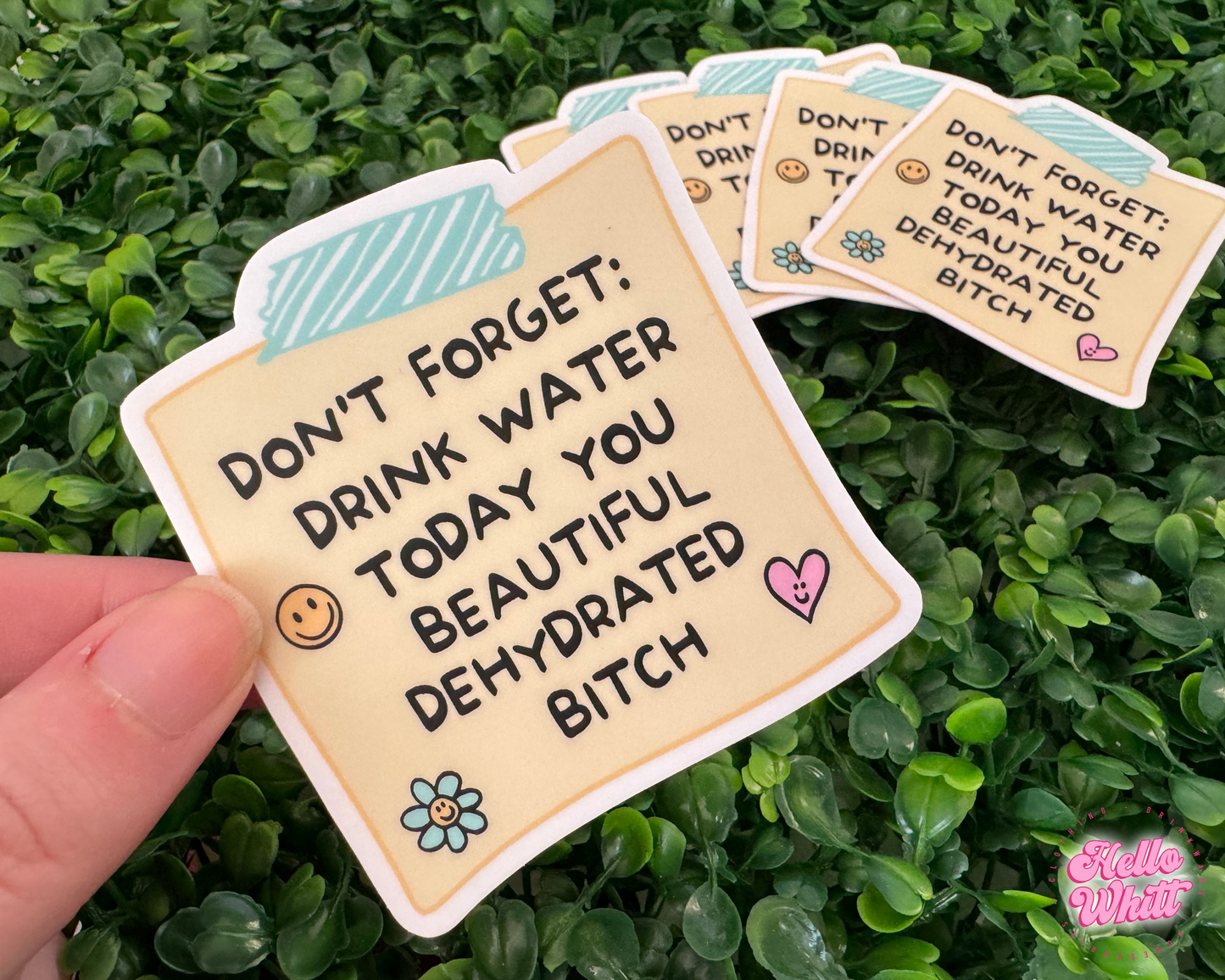 Drink Water Today Waterproof Sticker