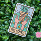 Coffee Tarot Card Waterproof Sticker