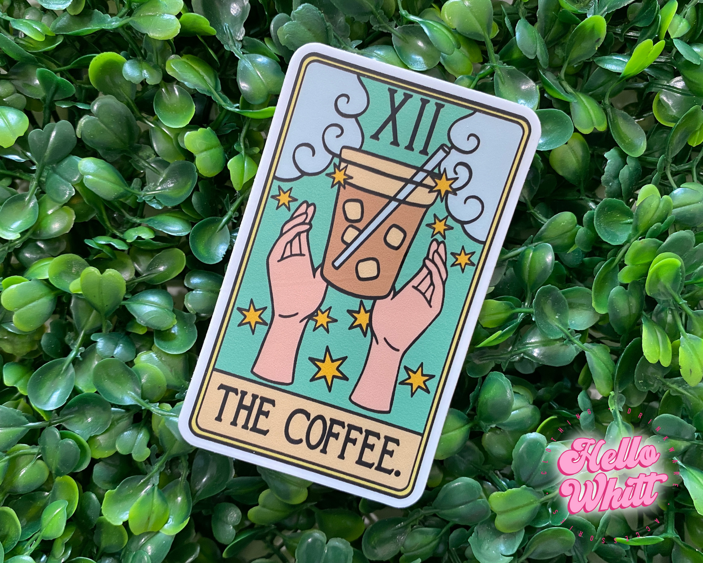 Coffee Tarot Card Waterproof Sticker