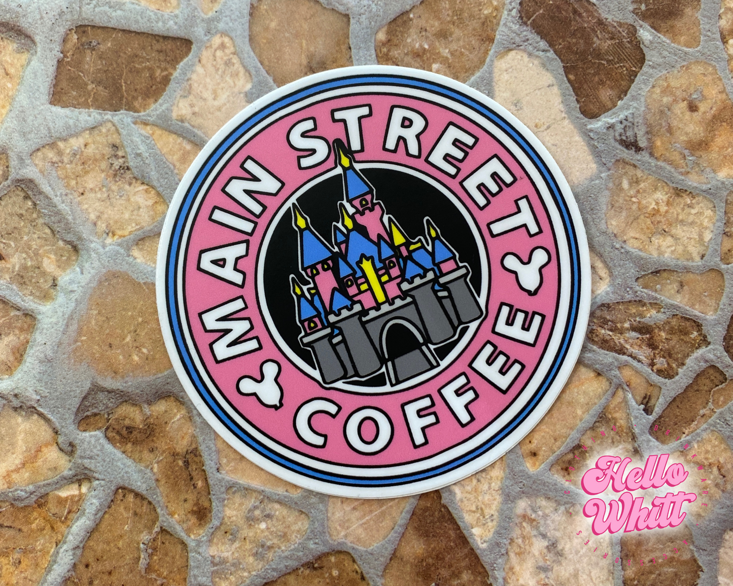 Main Street Coffee Waterproof Sticker