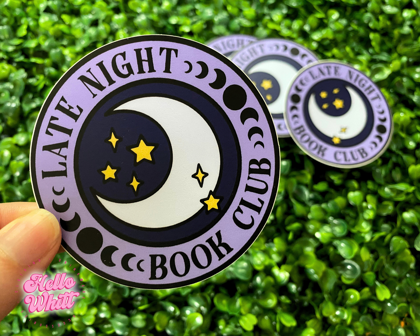 Late Night Book Club Waterproof Sticker