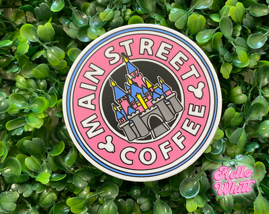 Main Street Coffee Waterproof Sticker