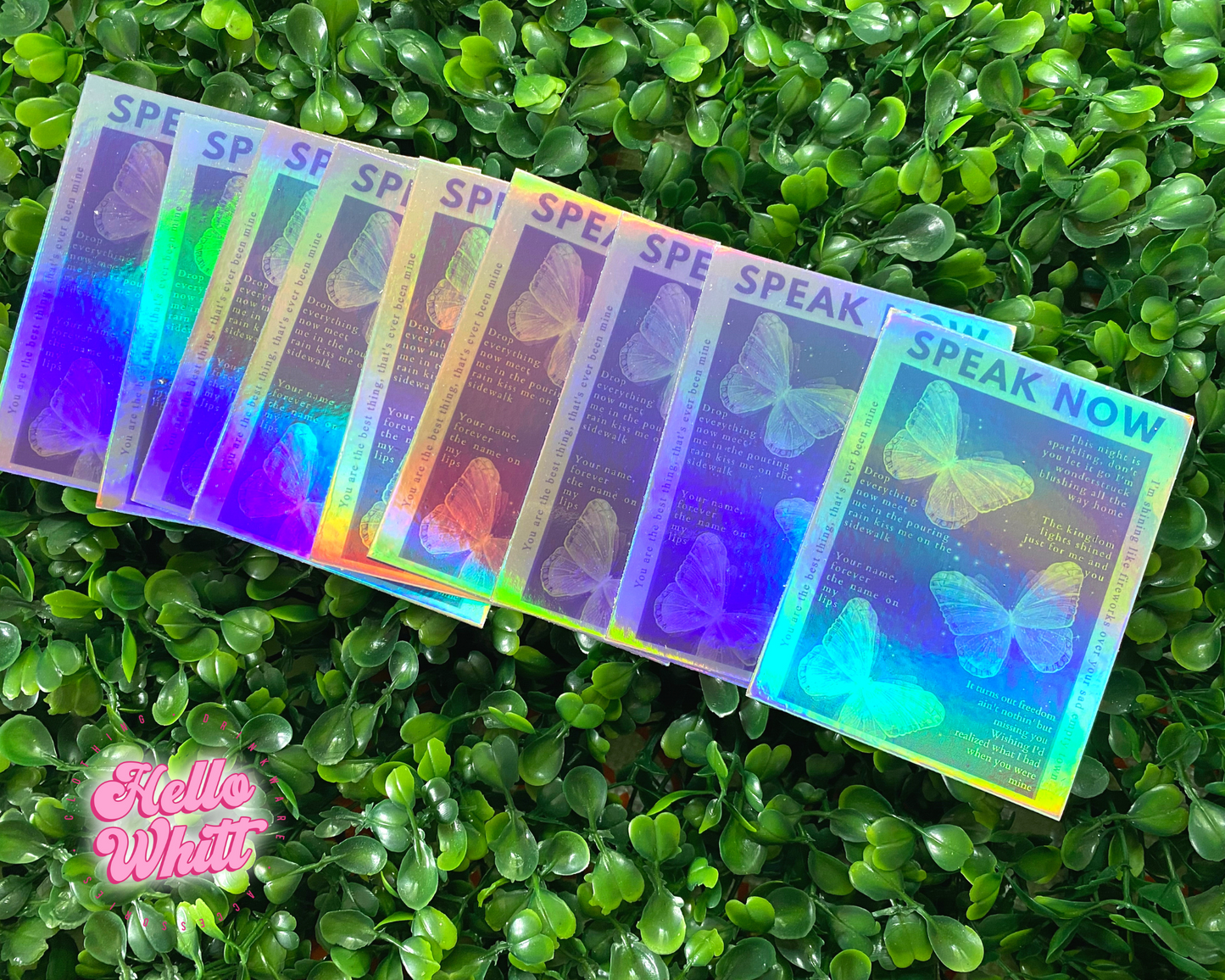 Speak Now Holographic Waterproof Sticker