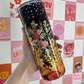 Floral Pumpkins Skinny Stainless Steel Tumbler