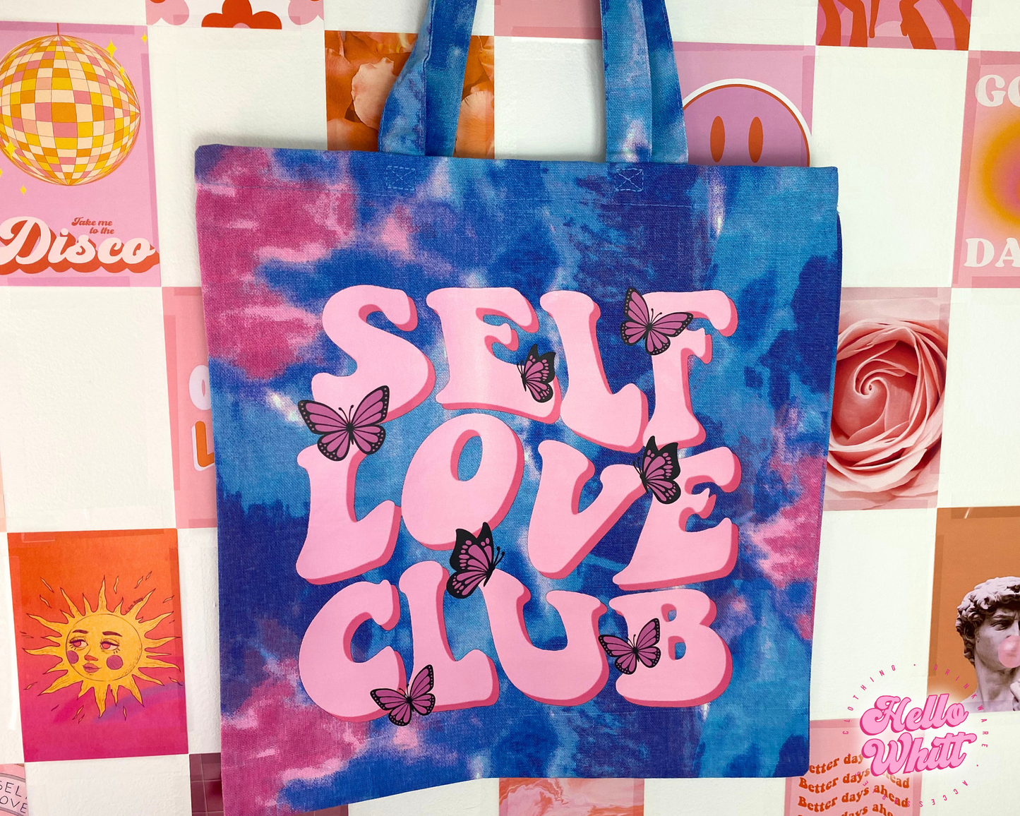 Self Love Club Tie Dye Tote Bag