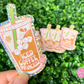 Iced Coffee Princess Sparkle Waterproof Sticker