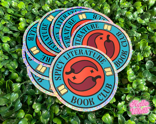 Spicy Literature Book Club Waterproof Sticker