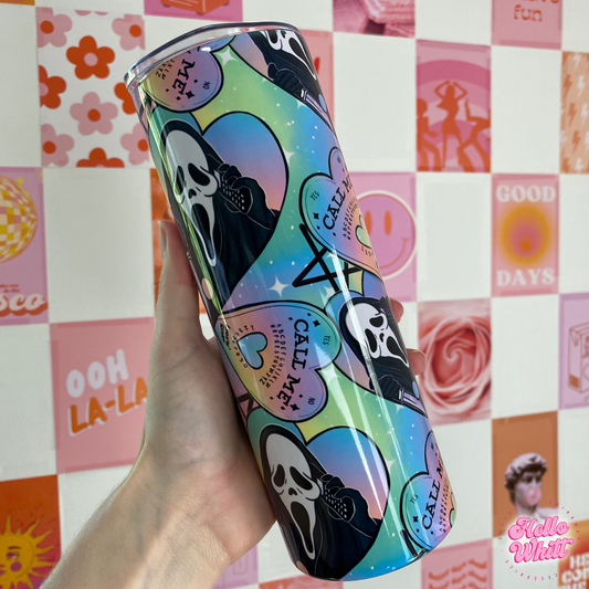 Pastel Rainbow Call Me Skinny Stainless Steel Tumbler