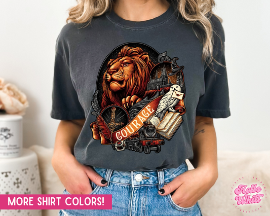 Courage Lion Comfort Colors T-Shirt