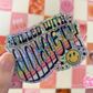 Filled With Anxiety Sparkle Waterproof Sticker