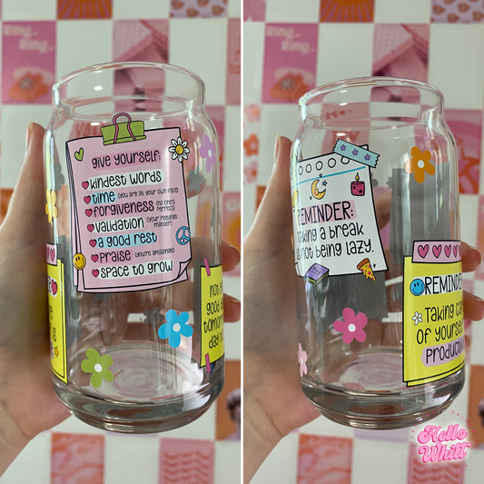 Positive Reminders 16oz Glass Can
