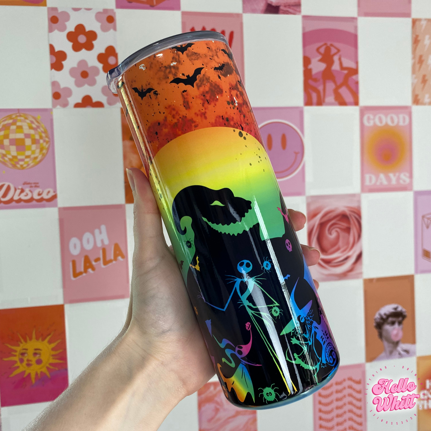 Rainbow Nightmare Skinny Stainless Steel Tumbler