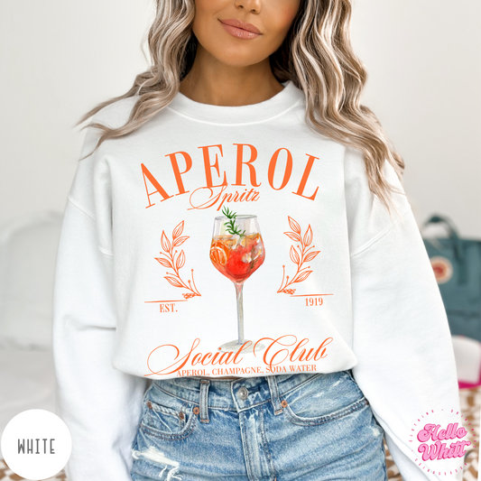Aperol Spritz Social Club Crewneck Sweatshirt