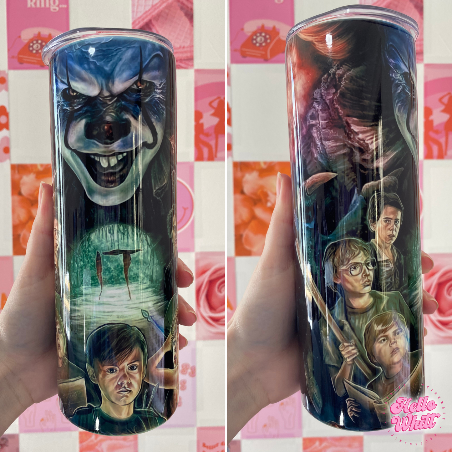 Evil Clown Skinny Stainless Steel Tumbler