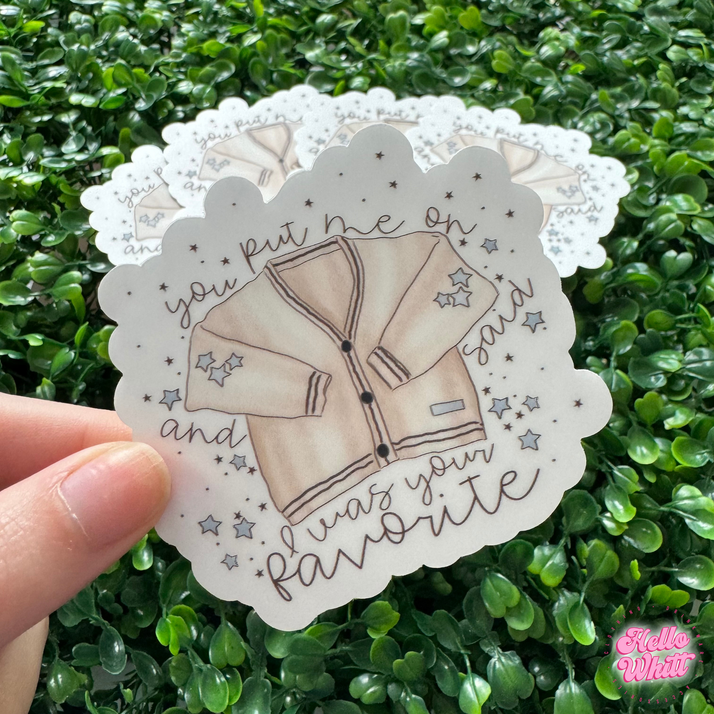 Cardigan Waterproof Sticker