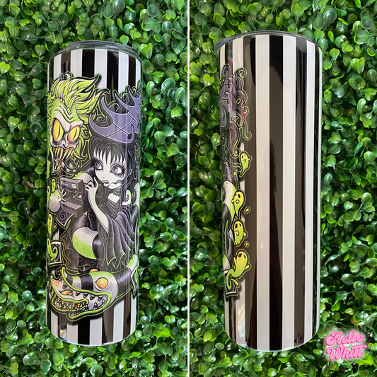 Cartoon Beetlejuice Skinny Stainless Steel Tumbler