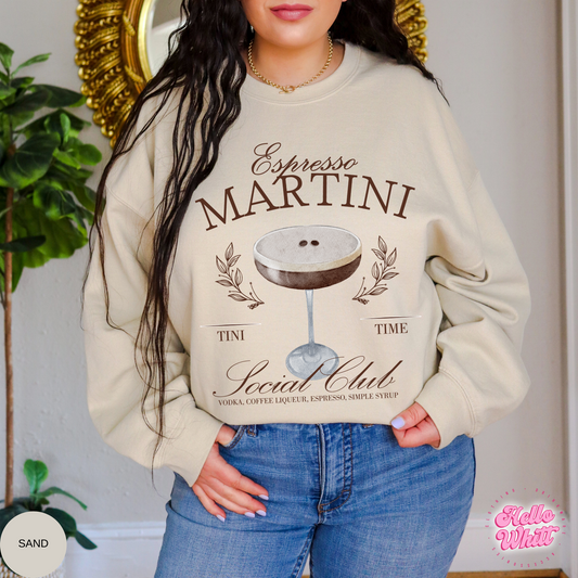Espresso Martini Social Club Crewneck Sweatshirt