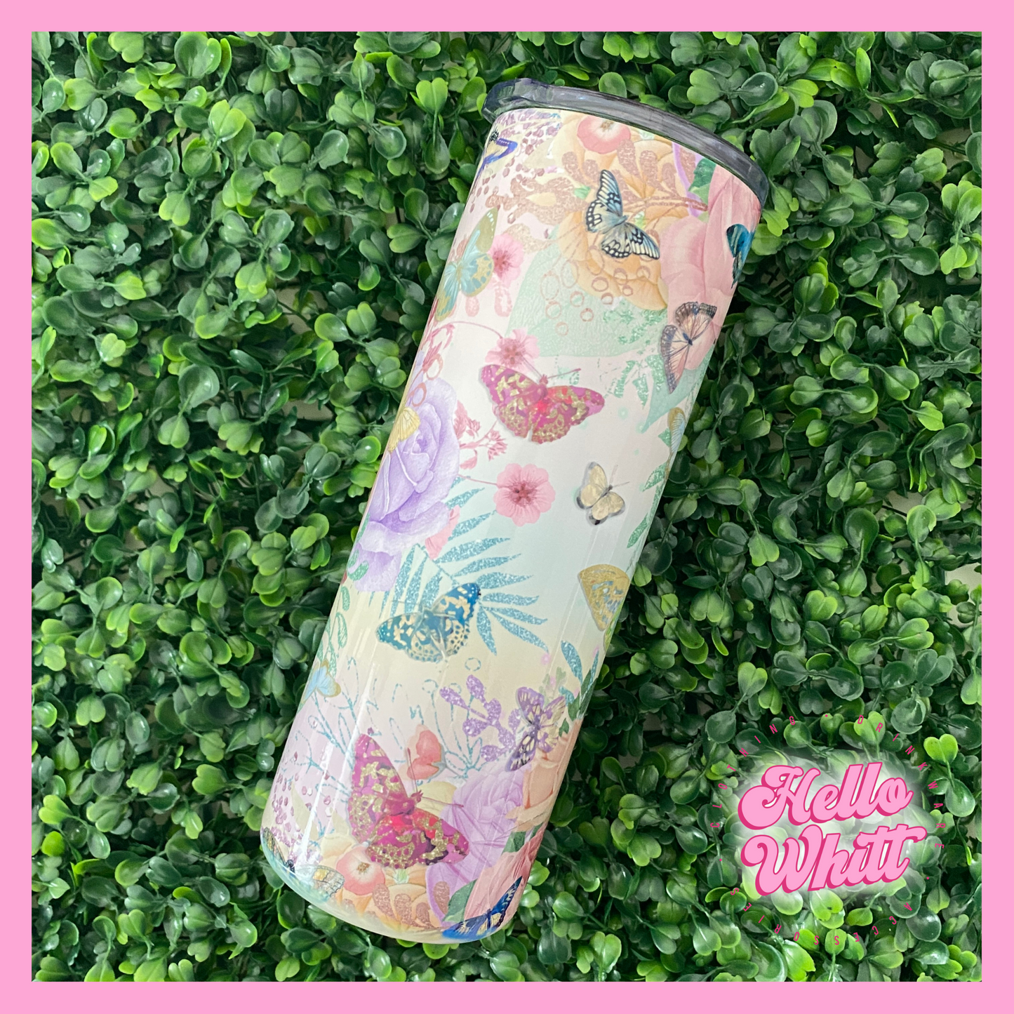 Floral Butterflies Tumbler