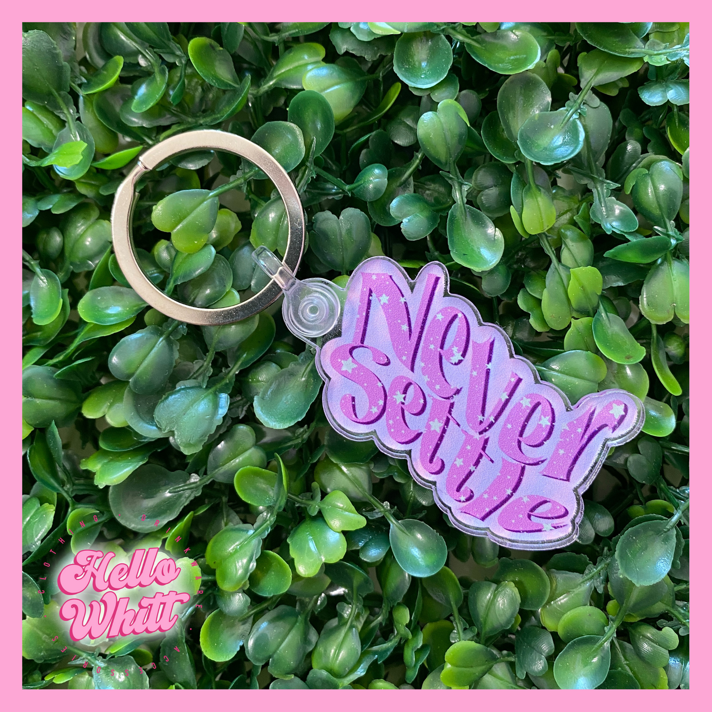 Never Settle Keychain