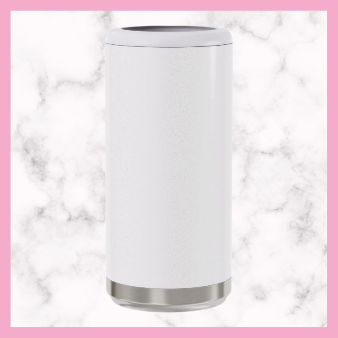 Moonrock Glitter Skinny Stainless Steel Can Cooler