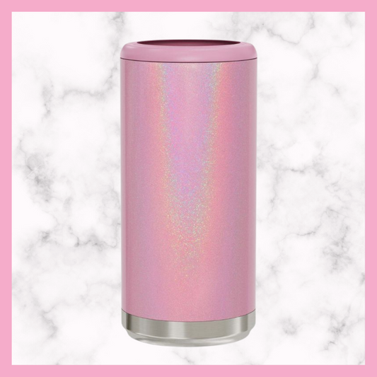 Personalized Pink Magic Skinny Stainless Steel Can Cooler