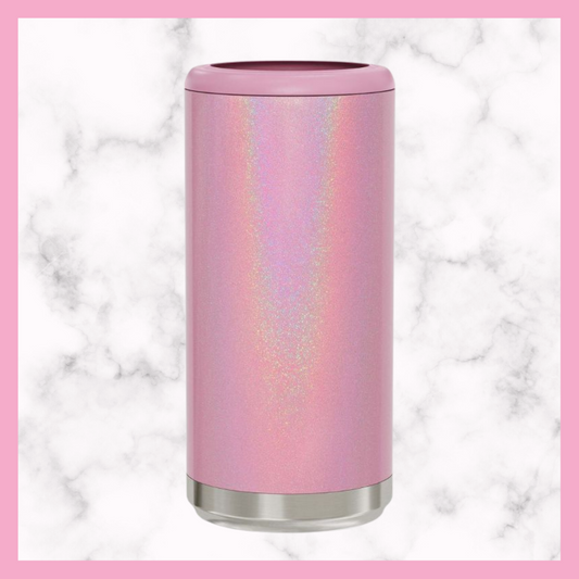 Pink Magic Skinny Stainless Steel Can Cooler