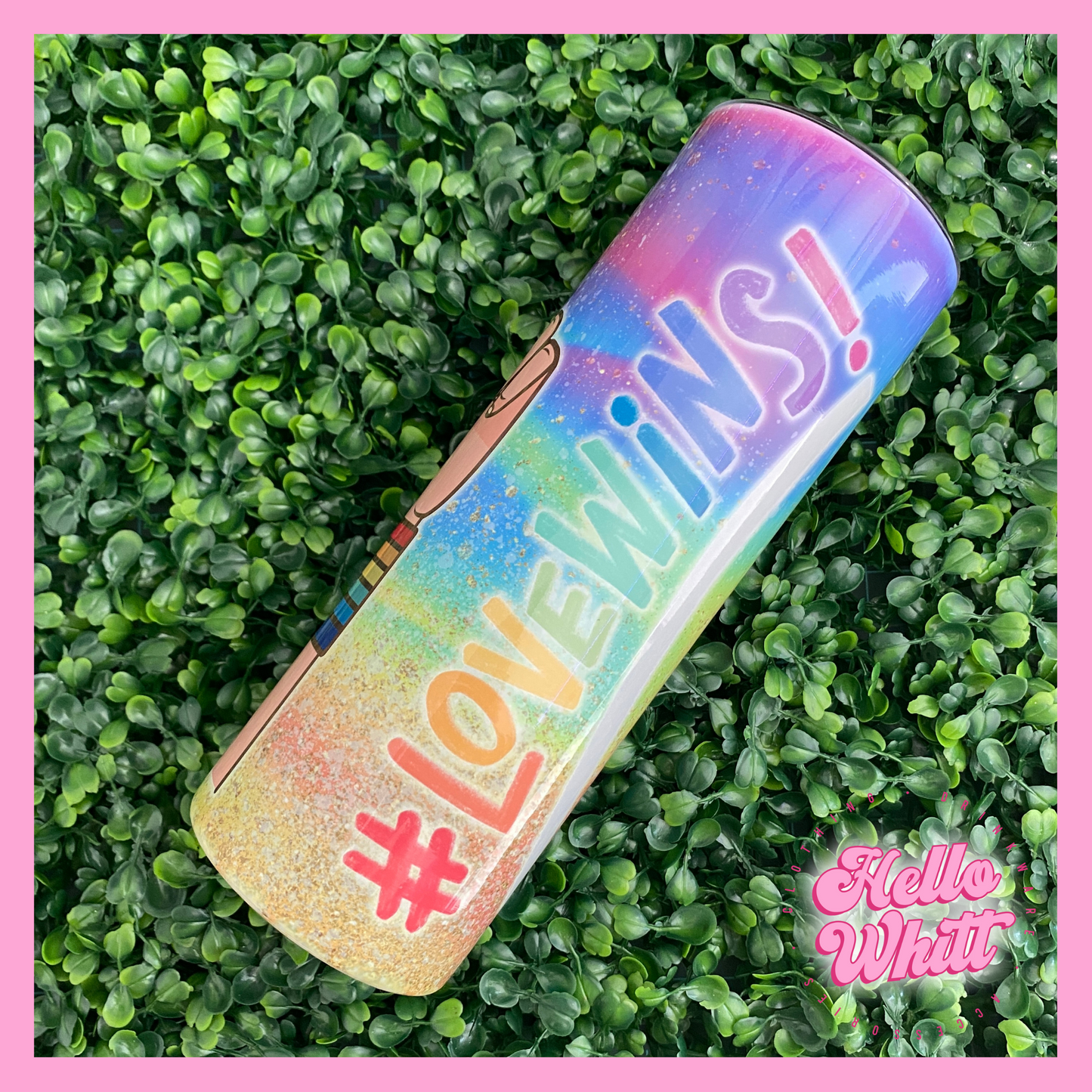 Love Wins Skinny Stainless Steel Tumbler