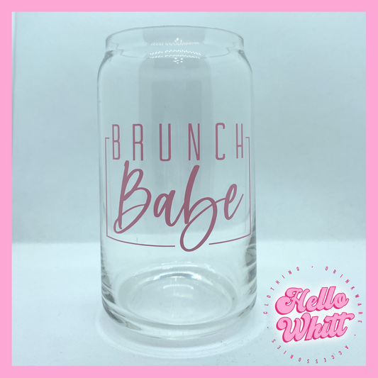 Brunch Babe 16oz Glass Can