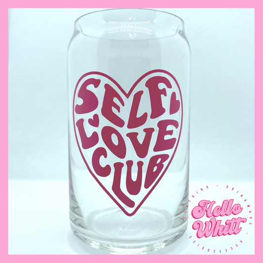 Self Love Club 16oz Glass Can