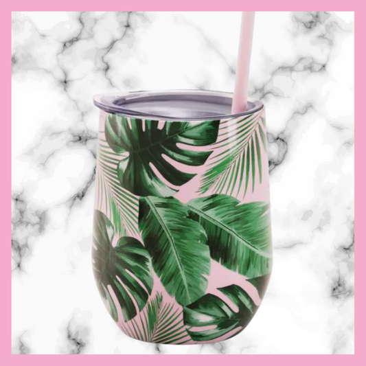 Tropical Stainless Steel Wine Tumbler